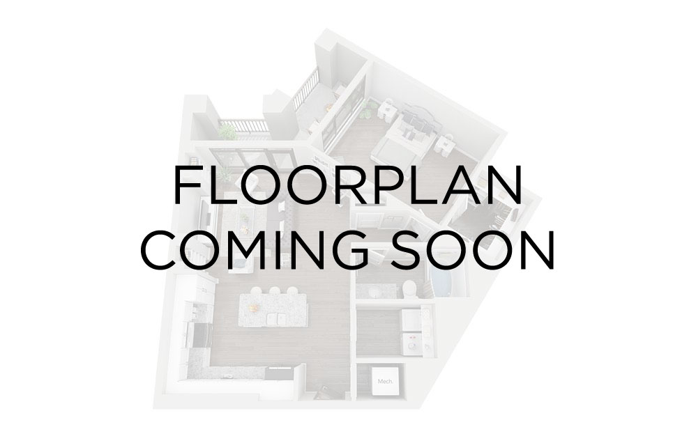 OA3.2 - 1 bedroom floor plan layout with 1 bathroom and 525 square feet